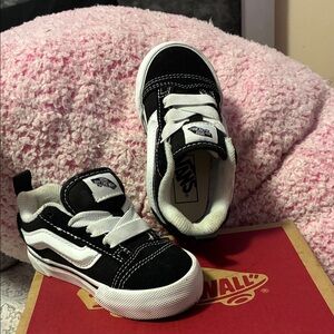 Vans Kids Classic Black and White Sneakers